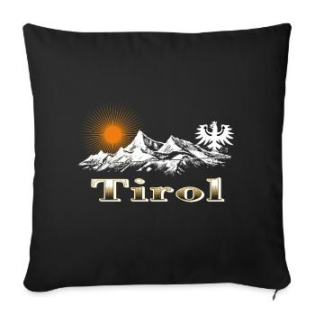 Tyrolean mountains - Sofa pillowcase 17,3'' x 17,3'' (45 x 45 cm) - black - Front