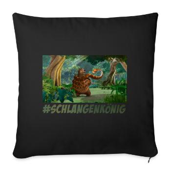 Das Dschungelbuch #Schlangenkönig - Sofakissenbezug 45 x 45 cm - Schwarz - Vorne