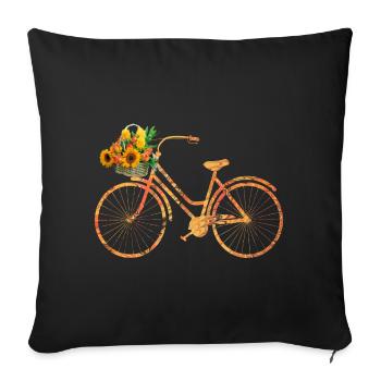 bicycle e 118 - Sofa pillowcase 17,3'' x 17,3'' (45 x 45 cm) - black - Front