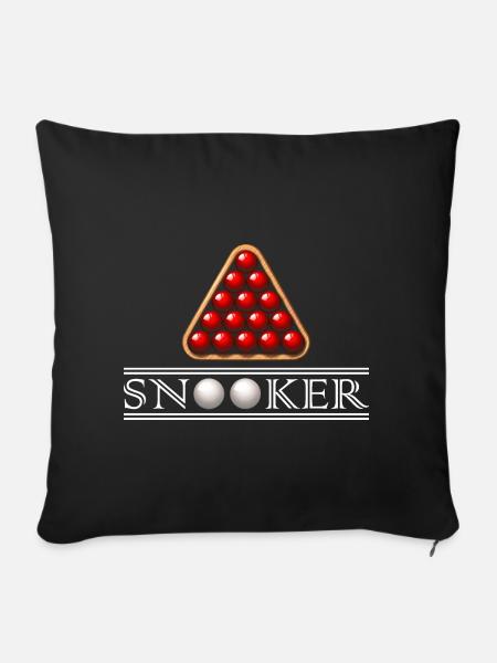 Snooker Billiard Spieler Sportart Geschenk Pool - Sofakissenbezug 45 x 45 cm - Schwarz