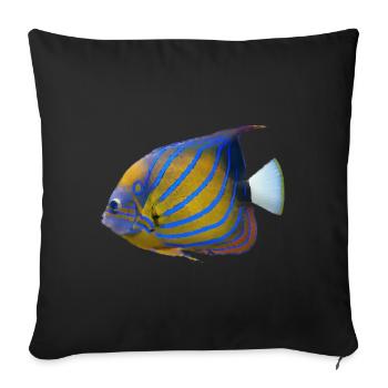 fish tropical - Sofakissenbezug 45 x 45 cm - Schwarz - Vorne