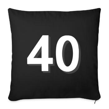 40 lumineux, célébrez - Housse de coussin décorative 45 x 45 cm - noir - Devant