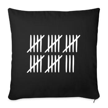 28 birthday tally sheet 28 years old - Sofa pillowcase 17,3'' x 17,3'' (45 x 45 cm) - black - Front