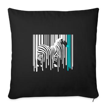 DRIPPY ZEBRA Code à barres Graffiti Street Art - Housse de coussin décorative 45 x 45 cm - noir - Devant