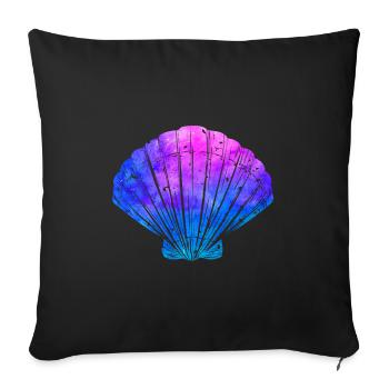 Pink Ocean Shell Beach Life - Sofa pillowcase 17,3'' x 17,3'' (45 x 45 cm) - black - Front