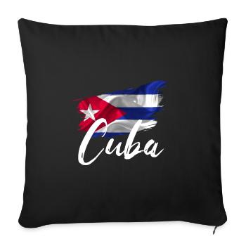 Cuba Cuban Flag - Sofa pillowcase 17,3'' x 17,3'' (45 x 45 cm) - black - Front