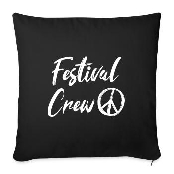 Festival Crew Party Music Festival - Sofa pillowcase 17,3'' x 17,3'' (45 x 45 cm) - black - Front