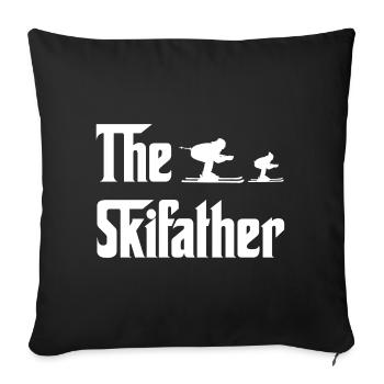 The Skifather Papa Winter Sports Ski - Sofa pillowcase 17,3'' x 17,3'' (45 x 45 cm) - black - Front
