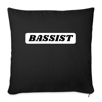 BASSIST - Housse de coussin décorative 45 x 45 cm - noir - Devant