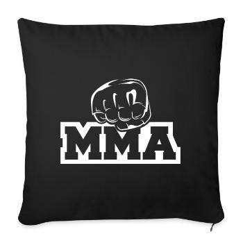mma fist icon logo icon martial arts illustration - Sofa pillowcase 17,3'' x 17,3'' (45 x 45 cm) - black - Front
