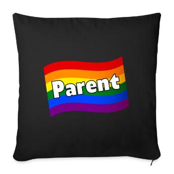 Gay Pride schwuler Vater lesbische Mama schwule Eltern LBGTQ - Sofakissenbezug 45 x 45 cm - Schwarz - Vorne