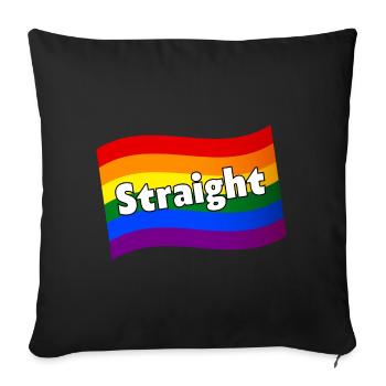 Gay Ally Straight Ally LGBTQ Ally Regenbogenflagge - Sofakissenbezug 45 x 45 cm - Schwarz - Vorne