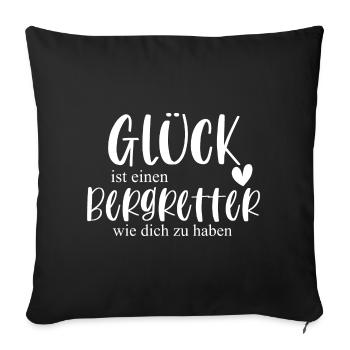 Bergretter Berg Klettern Geschenk - Sofakissenbezug 45 x 45 cm - Schwarz - Vorne