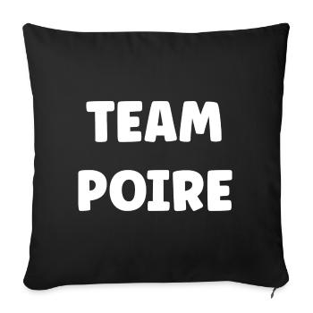 Team Poire - Housse de coussin décorative 45 x 45 cm - noir - Devant