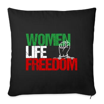 women life freedom - Sofakissenbezug 45 x 45 cm - Schwarz - Vorne