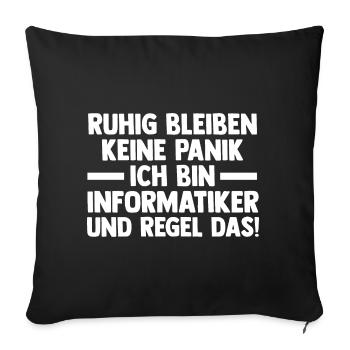IT Fachmann Informatik Programmierer Informatiker - Sofakissenbezug 45 x 45 cm - Schwarz - Vorne