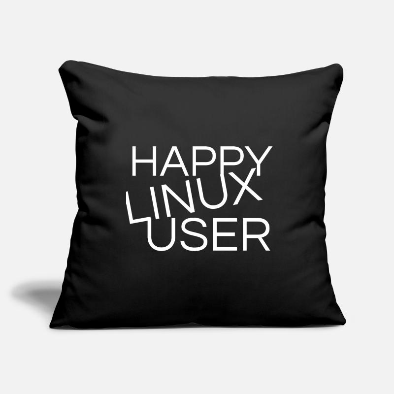 Utilisateurs Linux satisfaits Housse de coussin décorative 45 x 45 cm