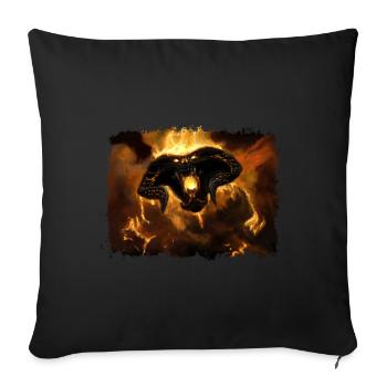 BALR0G Monstre De Feu - Housse de coussin décorative 45 x 45 cm - noir - Devant