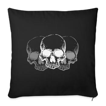 Skulls - Sofa pillowcase 17,3'' x 17,3'' (45 x 45 cm) - black - Front