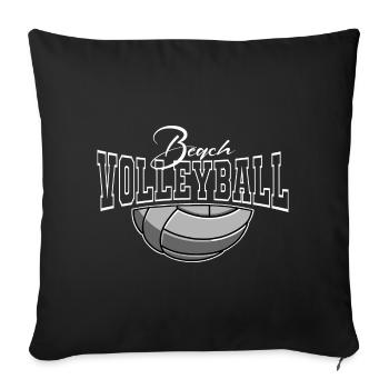 Beach-volley - Housse de coussin décorative 45 x 45 cm - noir - Devant
