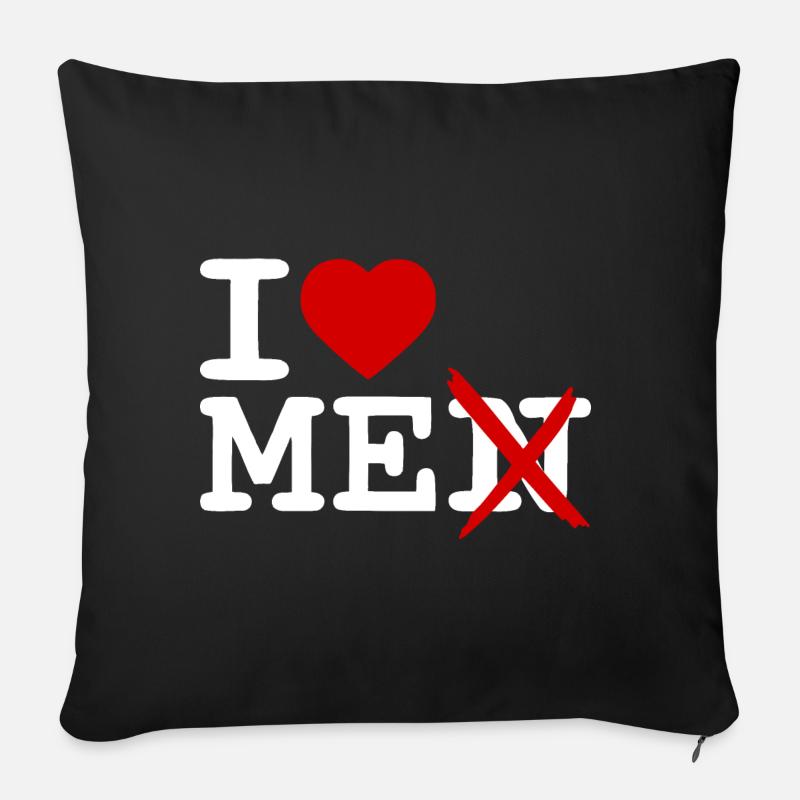 I love me - Sofakissenbezug 45 x 45 cm - Schwarz
