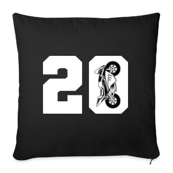 20 Moto Biker Motorcycle - Sofa pillowcase 17,3'' x 17,3'' (45 x 45 cm) - black - Front