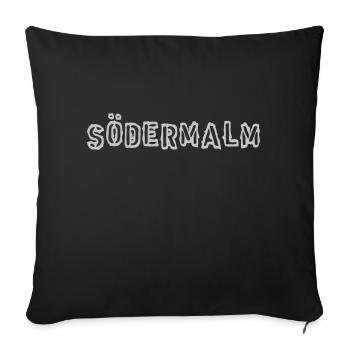 Schablone der Södermalmer Armee - Sofakissenbezug 45 x 45 cm - Schwarz - Vorne