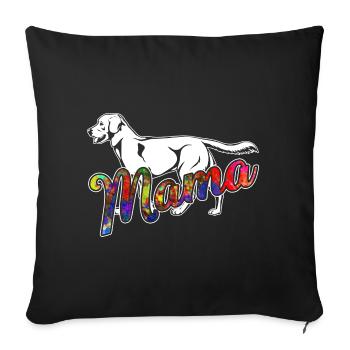 Labrador Retriever Labrador Retriever Mama - Sofa pillowcase 17,3'' x 17,3'' (45 x 45 cm) - black - Front