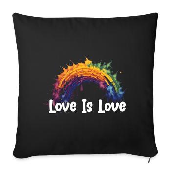 Prideful Skies LGBTQ gay pride Rainbow Love - Sofakissenbezug 45 x 45 cm - Schwarz - Vorne
