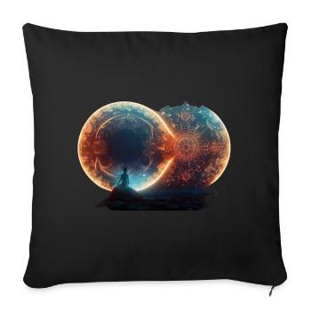 Portail2portail - Housse de coussin décorative 45 x 45 cm - noir - Devant