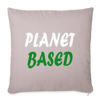 Planet based vegan - Sofakissenbezug 45 x 45 cm - helles Taupe - Vorne