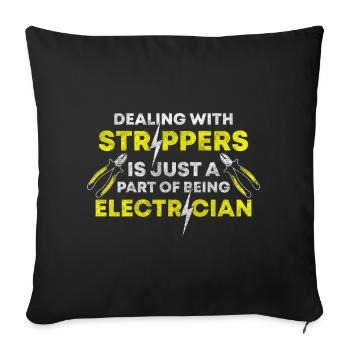 Electrics Electronics Electrical - Sofa pillowcase 17,3'' x 17,3'' (45 x 45 cm) - black - Front