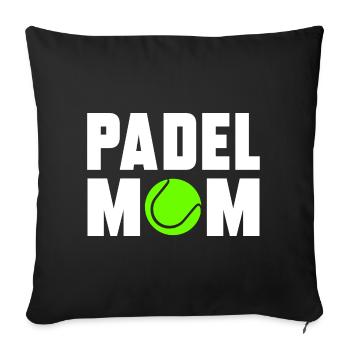 Padel Mom - Housse de coussin décorative 45 x 45 cm - noir - Devant
