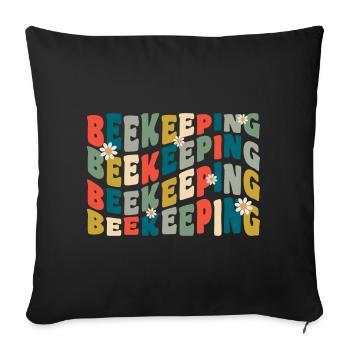 Beekeeper Hobby - Sofa pillowcase 17,3'' x 17,3'' (45 x 45 cm) - black - Front