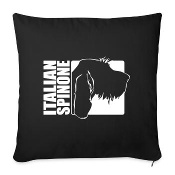 Profil Spinone Italien Chiens Wilsigns - Housse de coussin décorative 45 x 45 cm - noir - Devant