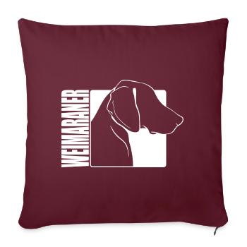 Weimaraner Profil Chiens Chiens de chasse Wilsigns - Housse de coussin décorative 45 x 45 cm - bordeaux - Devant