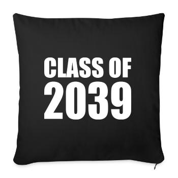 Class of 2039 - Sofa pillowcase 17,3'' x 17,3'' (45 x 45 cm) - black - Front