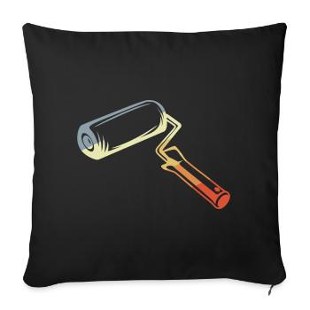 Retro Painter's Scroll Sketch - Sofa pillowcase 17,3'' x 17,3'' (45 x 45 cm) - black - Front