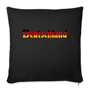 Deutschland - Flag Colours - Sofa pillowcase 17,3'' x 17,3'' (45 x 45 cm) - black - Front
