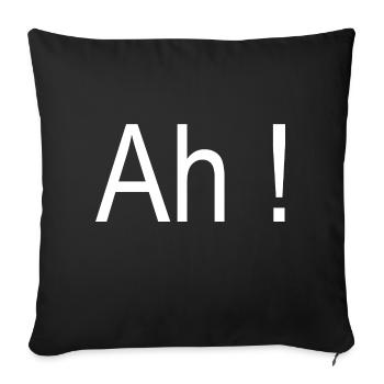 ah que c'est comique - Housse de coussin décorative 45 x 45 cm - noir - Devant