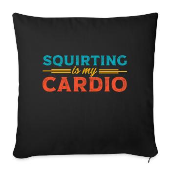 I Heart Squirters Adulte Blague J’Aime Éjaculer - Housse de coussin décorative 45 x 45 cm - noir - Devant