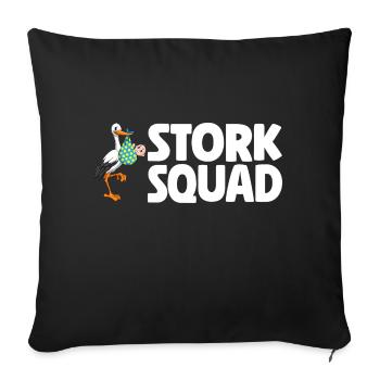 Stork Squad Labor & Delivery Nurse - Sofa pillowcase 17,3'' x 17,3'' (45 x 45 cm) - black - Front