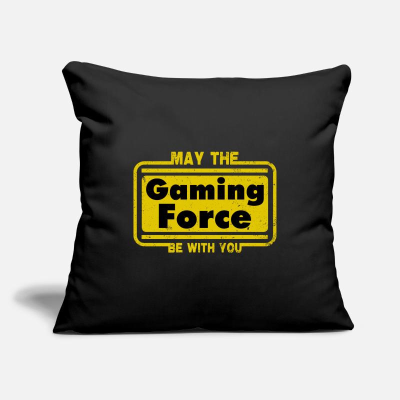 Que la force du jeu soit avec vous Housse de coussin décorative 45 x 45 cm