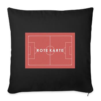 ROTE KARTE Fußball Statement - Sofakissenbezug 45 x 45 cm - Schwarz - Vorne