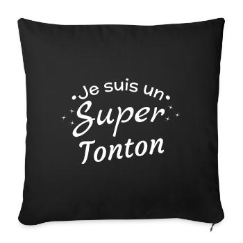 I'm a Super Uncle Original - Sofa pillowcase 17,3'' x 17,3'' (45 x 45 cm) - black - Front