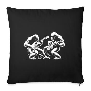 Guitare Groove Gorillas - Housse de coussin décorative 45 x 45 cm - noir - Devant