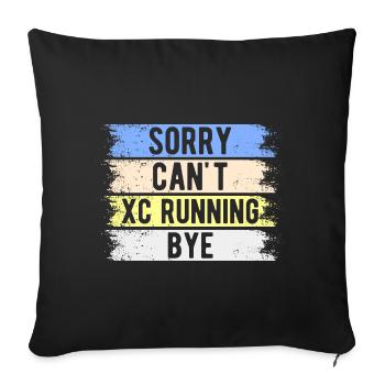 Cadeau de course XC amusant XC Runner Edition - Housse de coussin décorative 45 x 45 cm - noir - Devant