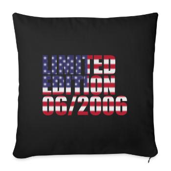 18th Birthday Limited Edition USA 06/2006 - Sofa pillowcase 17,3'' x 17,3'' (45 x 45 cm) - black - Front