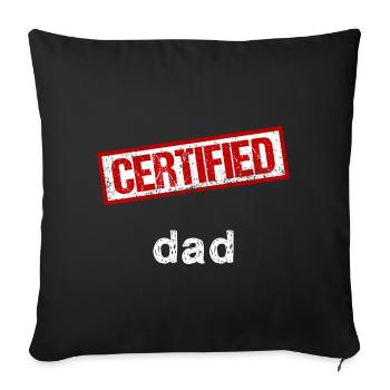 Dad - Sofa pillowcase 17,3'' x 17,3'' (45 x 45 cm) - black - Front