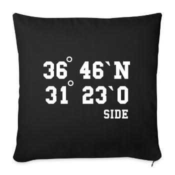 Side Coordinates Turkey Holiday Idea - Sofa pillowcase 17,3'' x 17,3'' (45 x 45 cm) - black - Front